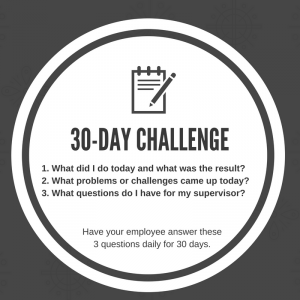 graphic containing the 3 questions to ask daily in the 30-day challenge